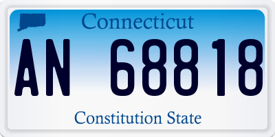 CT license plate AN68818