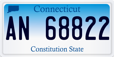 CT license plate AN68822