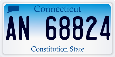 CT license plate AN68824