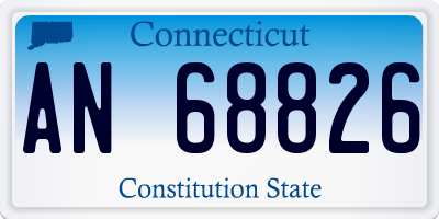 CT license plate AN68826