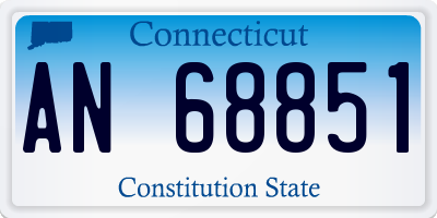 CT license plate AN68851