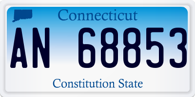 CT license plate AN68853