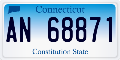CT license plate AN68871