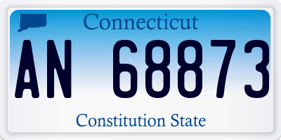 CT license plate AN68873