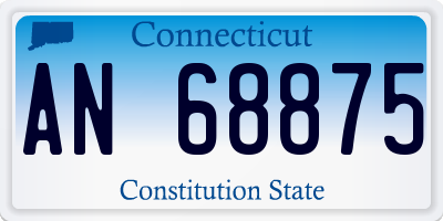 CT license plate AN68875