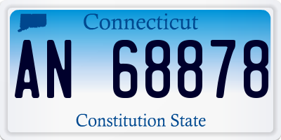 CT license plate AN68878