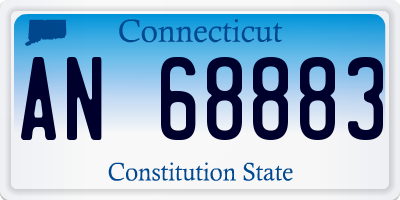 CT license plate AN68883