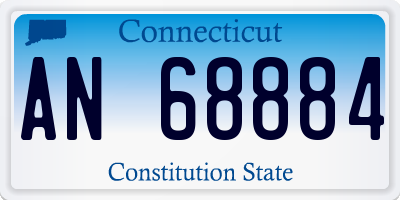 CT license plate AN68884