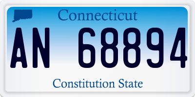 CT license plate AN68894