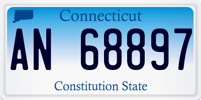 CT license plate AN68897