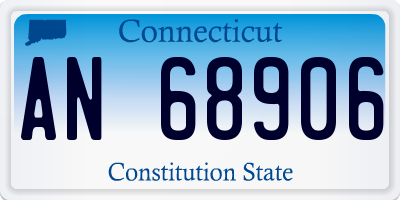 CT license plate AN68906