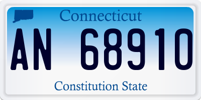 CT license plate AN68910