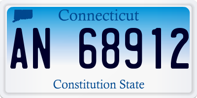 CT license plate AN68912
