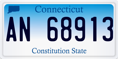 CT license plate AN68913