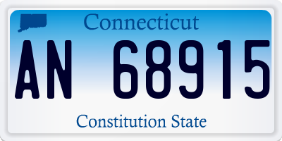 CT license plate AN68915