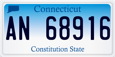 CT license plate AN68916