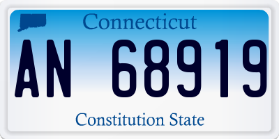 CT license plate AN68919