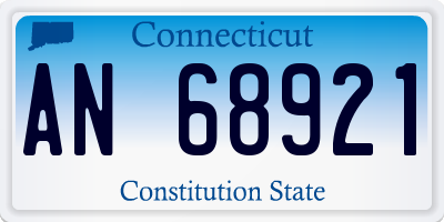 CT license plate AN68921