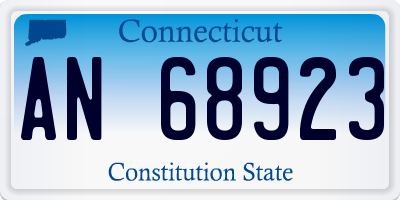 CT license plate AN68923