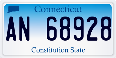 CT license plate AN68928