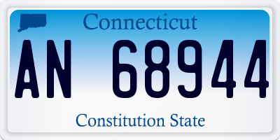 CT license plate AN68944