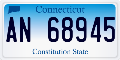 CT license plate AN68945