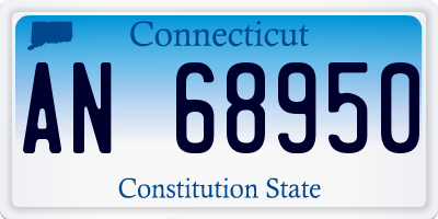 CT license plate AN68950