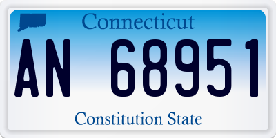 CT license plate AN68951