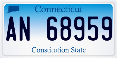 CT license plate AN68959