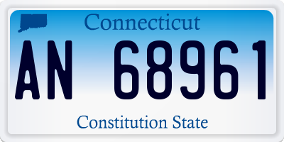 CT license plate AN68961