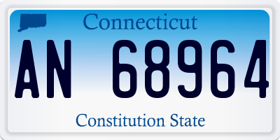 CT license plate AN68964