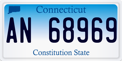 CT license plate AN68969