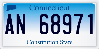 CT license plate AN68971