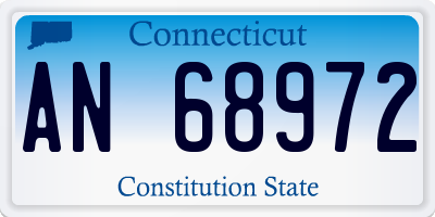 CT license plate AN68972