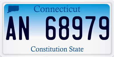 CT license plate AN68979