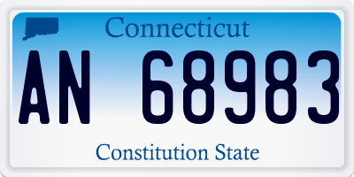CT license plate AN68983