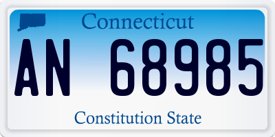 CT license plate AN68985