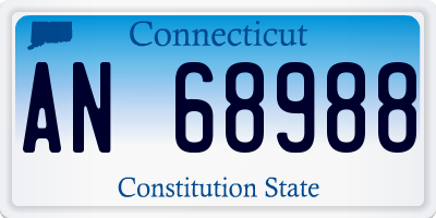 CT license plate AN68988