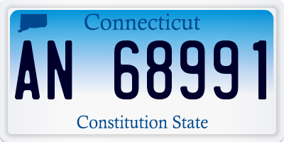 CT license plate AN68991