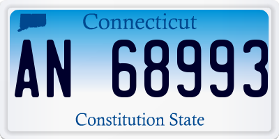 CT license plate AN68993
