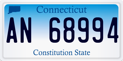 CT license plate AN68994