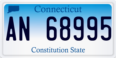 CT license plate AN68995