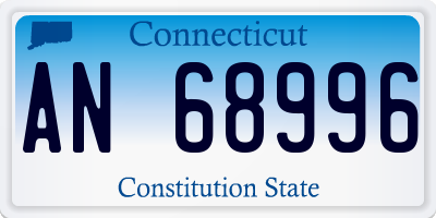 CT license plate AN68996