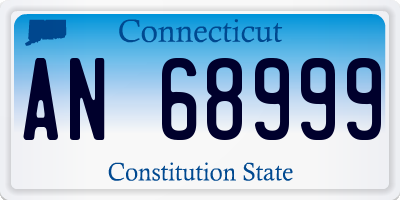 CT license plate AN68999
