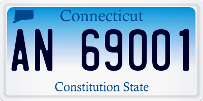 CT license plate AN69001