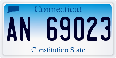 CT license plate AN69023