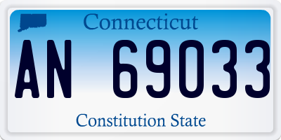 CT license plate AN69033