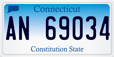 CT license plate AN69034