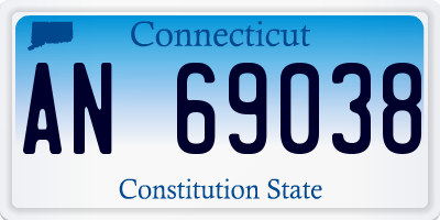 CT license plate AN69038