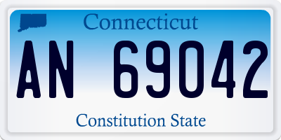 CT license plate AN69042